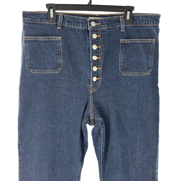 Levi's Blue From a Dream Dark Wash Ribcage Straight Ankle Jeans - Picture 4 of 12